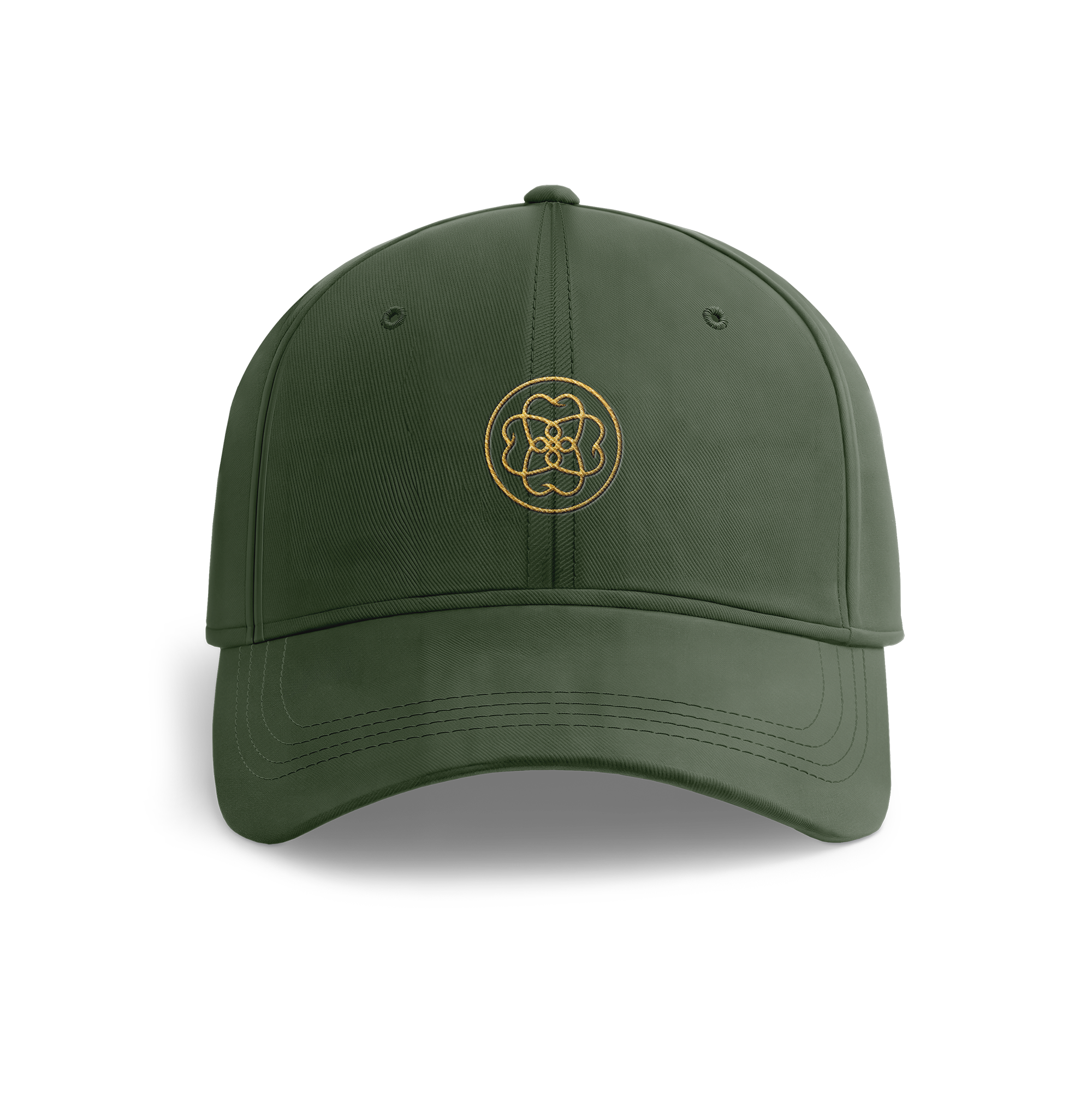 ENML Embroidered Dad Hat - Forest Green front