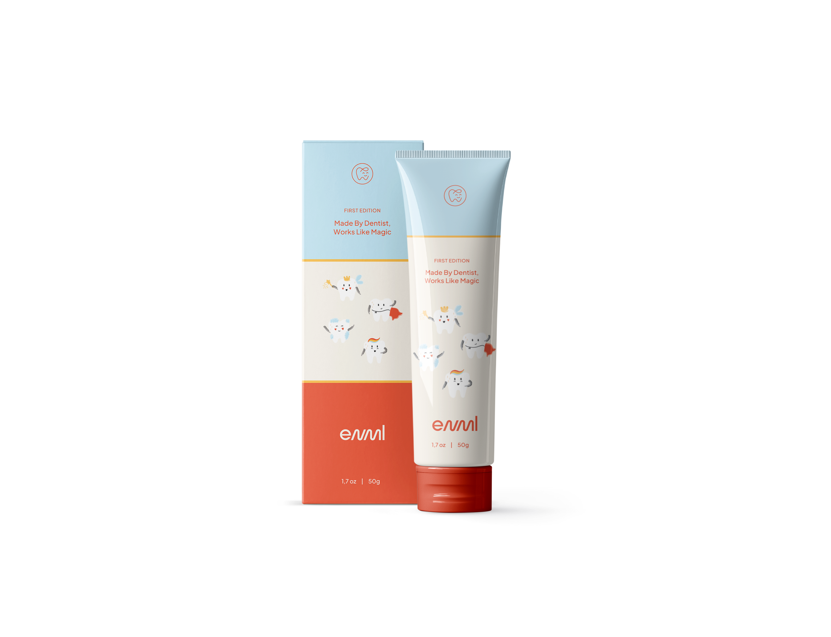 ENML Kids Toothpaste tube and box - included in the Family Collection