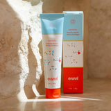ENML Kids Strawberry Toothpaste tubes on marble - fluoride-free children's toothpaste for ages 2 and up