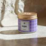 ENML Lavender Toothpaste Tablets jar on marble - fluoride-free hydroxyapatite lavender flavor oral care