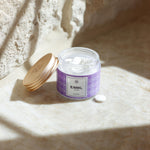ENML Lavender Toothpaste Tablets luxury lifestyle product photo - calming lavender fluoride-free tablets