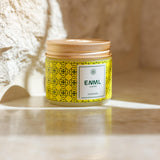 ENML Limoncello Toothpaste Tablets jar and retail box on marble - bright citrus lemon fluoride-free oral care