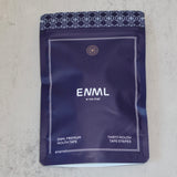 ENML Premium Collagen Mouth Tape packaging detail - dentist-designed with ENML signature pattern
