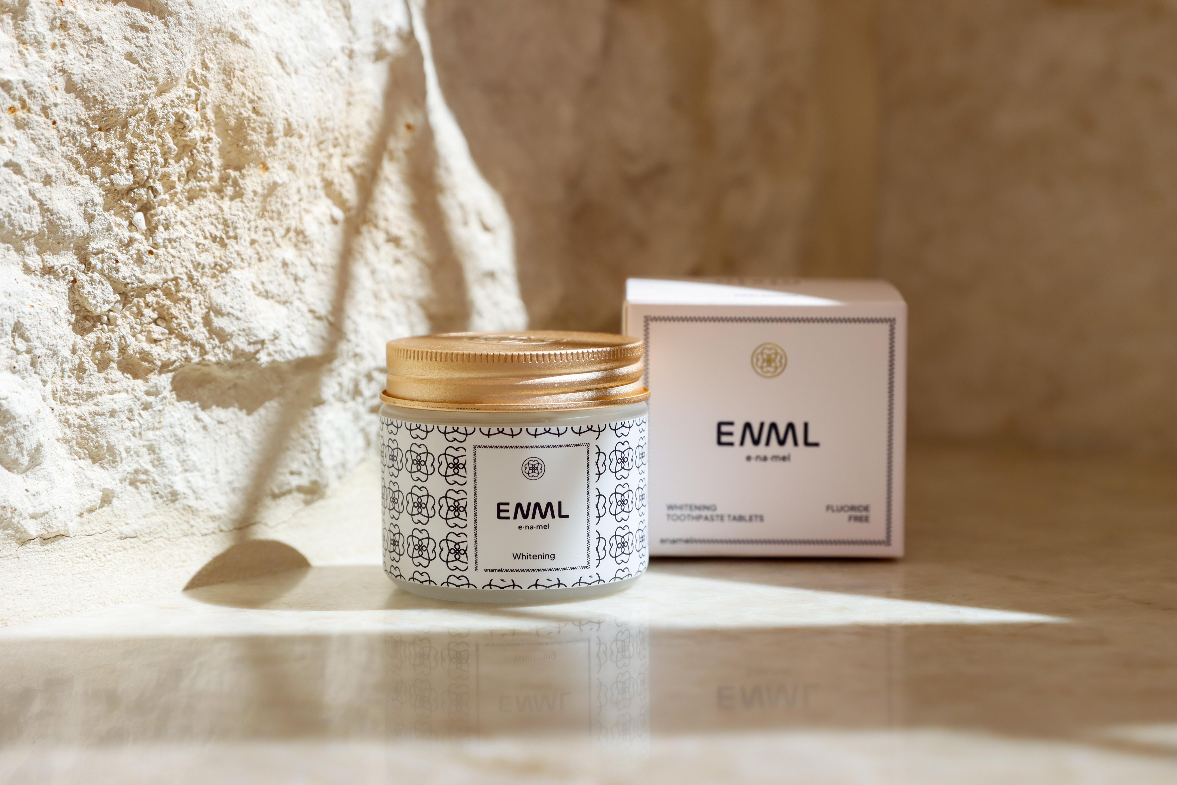 ENML Whitening Toothpaste Tablets luxury product photo - natural hydroxyapatite whitening oral care